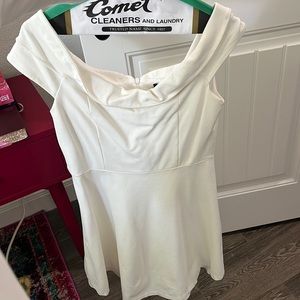 White off the shoulder party dress!!
